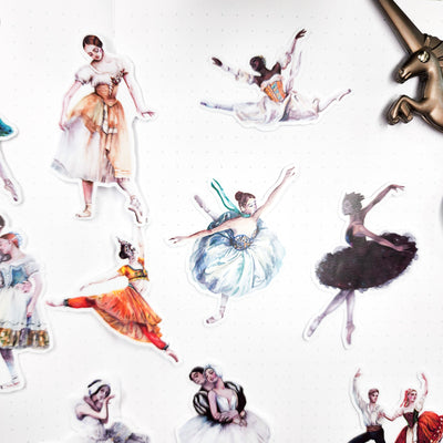 Retro Ballet Girls  -  Stickers