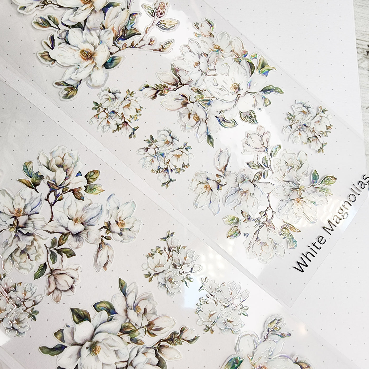 White Magnolias : Decorative P.E.T Tape