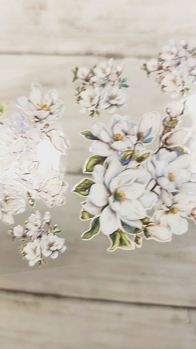 White Magnolias : Decorative P.E.T Tape