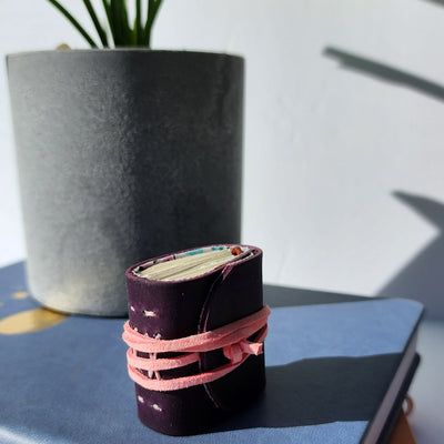 Plum Princess : Tiny Leather Journal - Thehealinghandbook