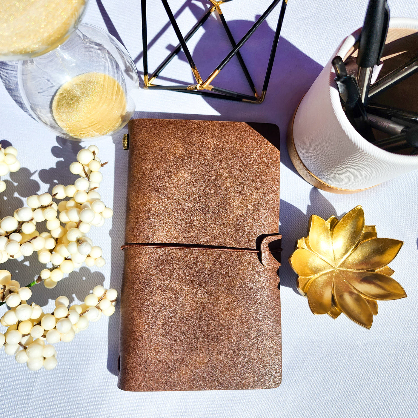 Cappuccino Brown  : Vegan Leather Travel Journal - Thehealinghandbook