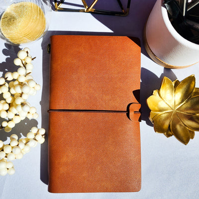 Burnt Orange : Vegan Leather Travel Journal - Thehealinghandbook