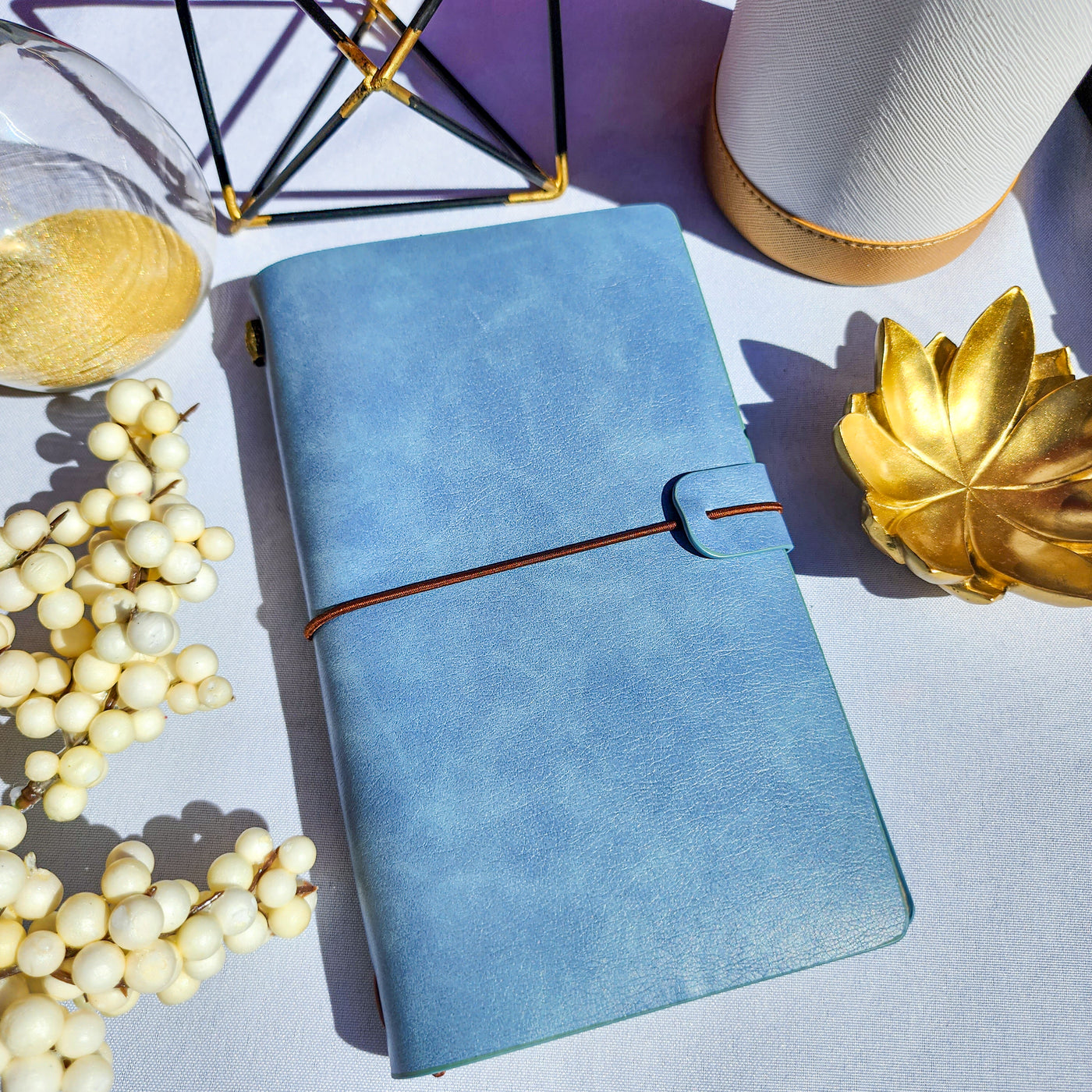 Sky Blue : Vegan Leather Travel Journal - Thehealinghandbook