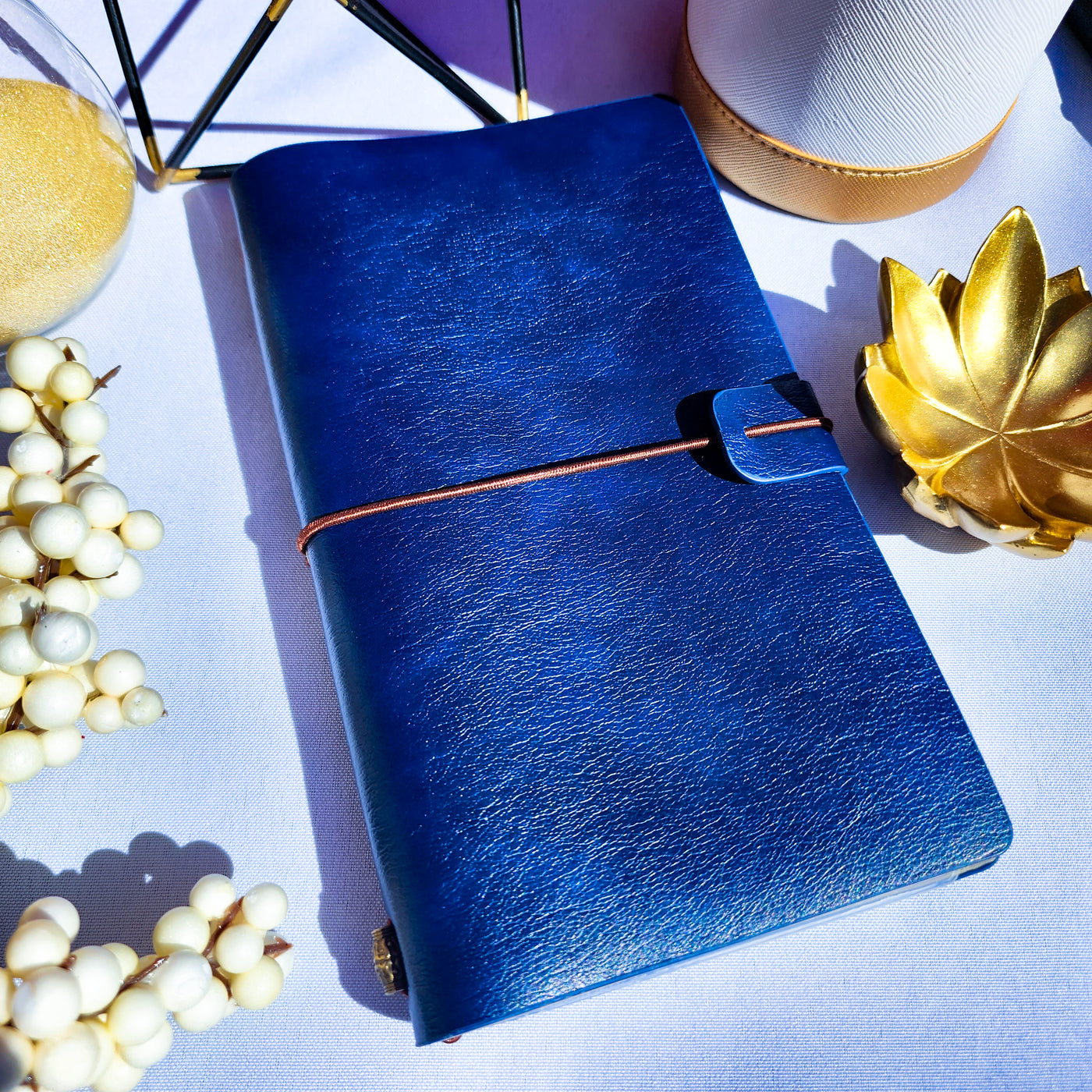 Midnight Blue :  Leather Travel Journal - Thehealinghandbook