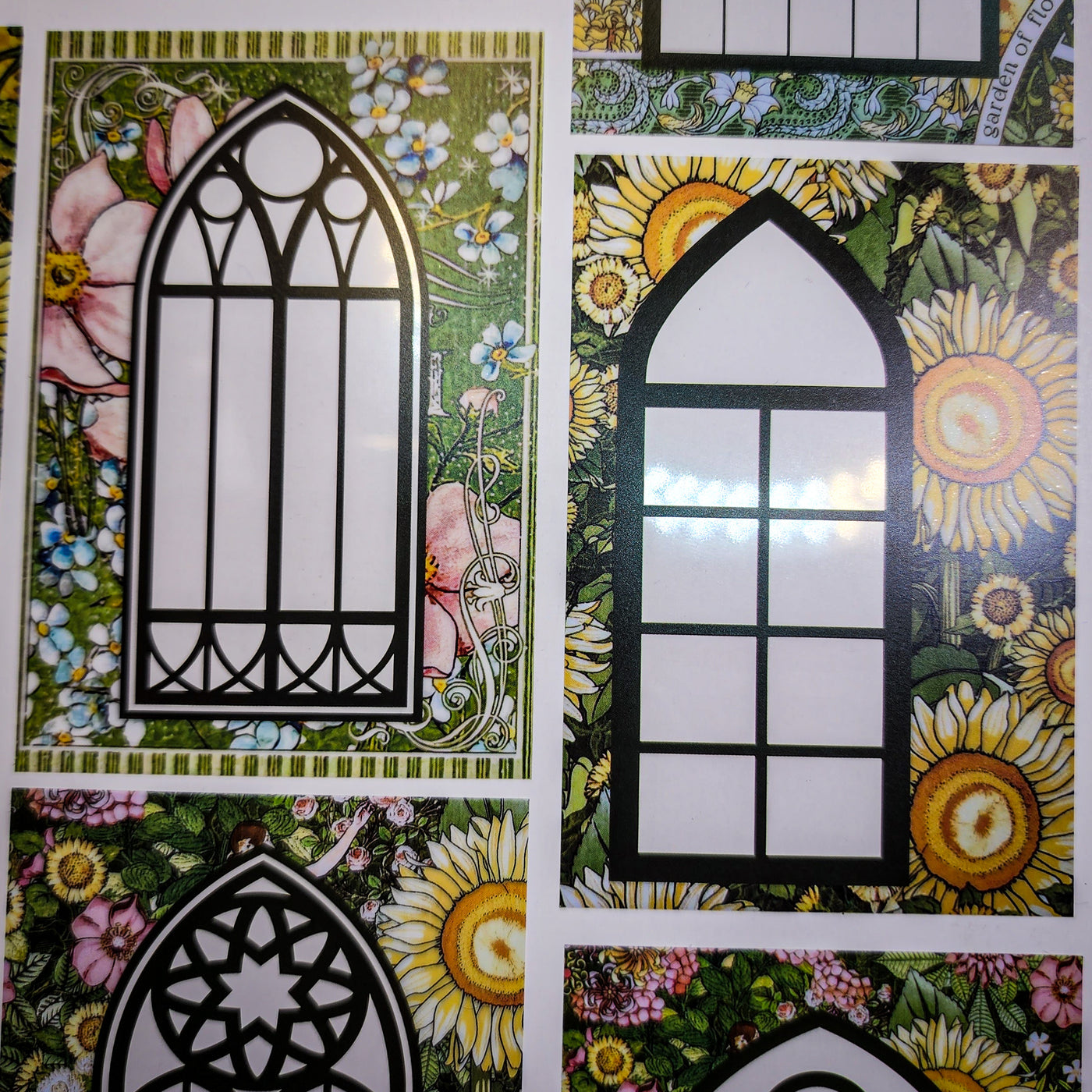 Floral Pixie Window  :  Windowsill Garden P.E.T. Stickers