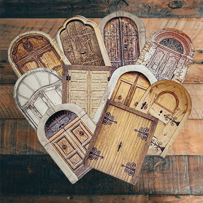 Rustic  Doors - Vintage Thick Card Embellishment - Thehealinghandbook