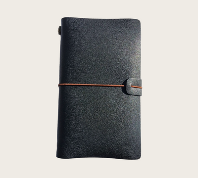 Jet Black : Vintage Vegan Leather Travel Journal - Thehealinghandbook