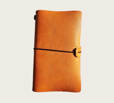 Sunset Orange : Vegan Leather Travel Journal - Thehealinghandbook