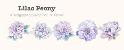 Lilac Peony : P.E.T Stickers - Thehealinghandbook